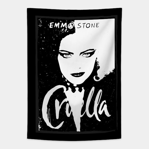 Cruella with Emma Stone Tapestry by Evgenija.S