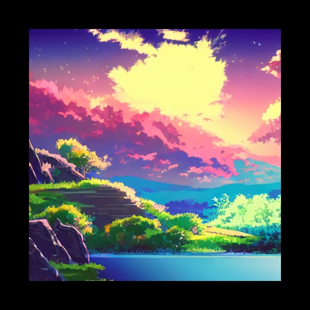 Anime Style Landscape by AI-Horizon 