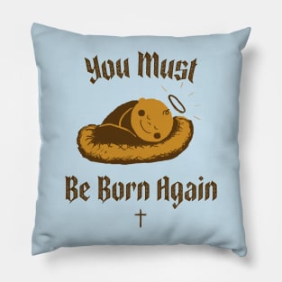 You must be born again funny design Pillow