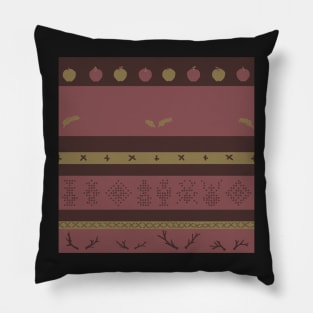 Winter Plum Picnic Stripe Pillow