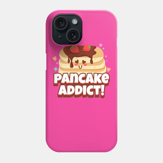 Pancake Lover Addict Cute Design Phone Case by BrightLightArts