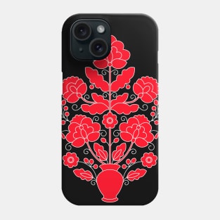 Ukrainian tree of life on black Phone Case