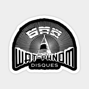 Wat Phnom Disques Logo Cambodian Music Label - White Magnet