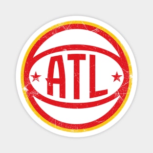 ATL Retro Ball - White Magnet