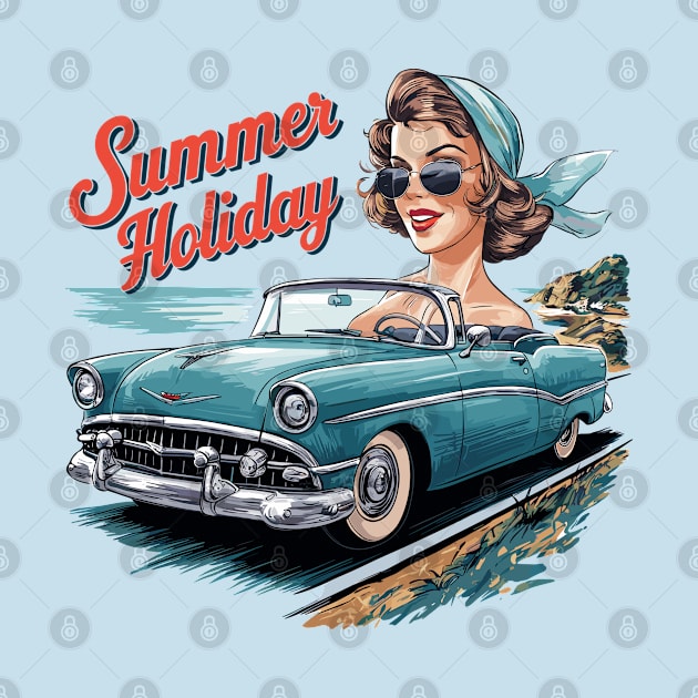 Holiday Cabrio Ride Lifestyle 1950`s 1960er`s by Macphisto Shirts