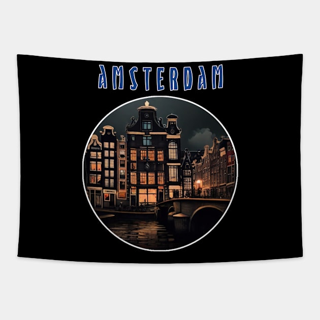 amsterdam netherlands skynight Tapestry by Moulezitouna