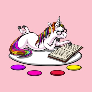 Unicorn Reading Book T-Shirt