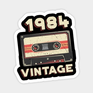 Vintage 1984 Retro Cassette Tape 36th Birthday Magnet