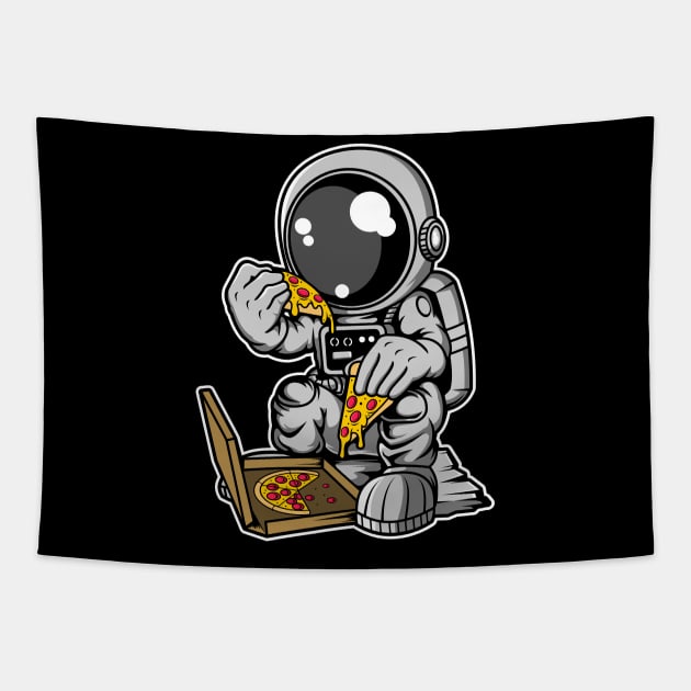 Astronaut Pizza Tapestry by ArtisticParadigms