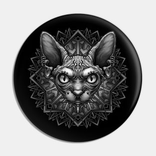 Punk Sphynx Cat Pin