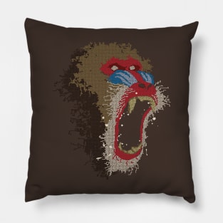 Mandrillus Sphinx - Geometric Baboon Monkey Pillow