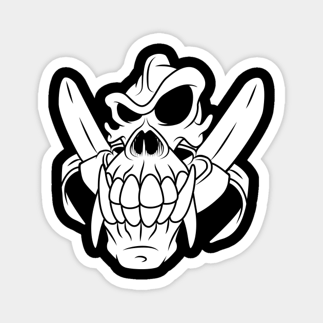 Gorilla Jolly Roger Magnet by Ian Moss Creative