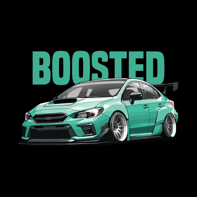 Subaru Impreza WRX STI Car Art - Widebody Modified Boosted JDM Car by JDM-Rey