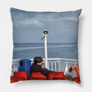 A couple relaxing on the Caledonian Isles Ferry to the Isle of Arran Pillow