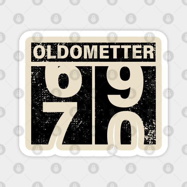 70th Birthday Oldometter Birthday Gift Idea Magnet by Salt88