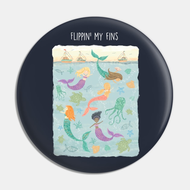 Flippin' your fins mermaids Pin by tfinn