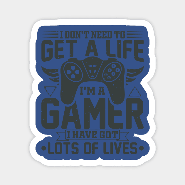 Gamer Gaming Gamble Computer Game Controller Magnet by Hariolf´s Mega Store