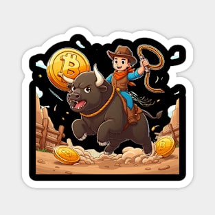 BITCOIN BULL RIDER 2O24 RUN Magnet