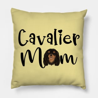 Black and Tan Cavalier King Charles Spaniel Mom Pillow