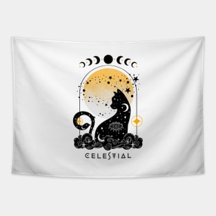 Celestial spirit animal Cat Tapestry