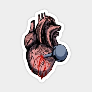 Heartbreak! A Nail Through the Heart (color) Magnet