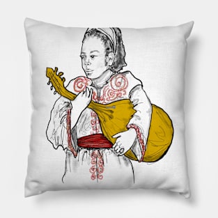 Lute Player Pillow