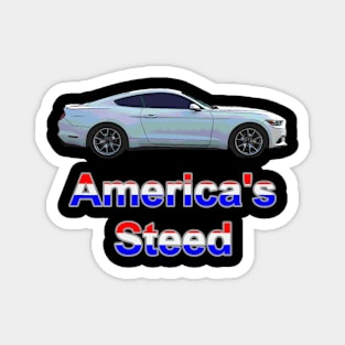 America's Steed - White Magnet