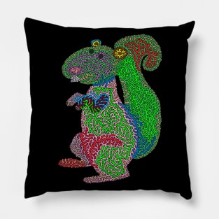 Psychedelic Squirrel Pillow