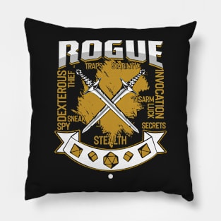 Rogue Tabletop Class Pen and Paper DnD Gift Pillow