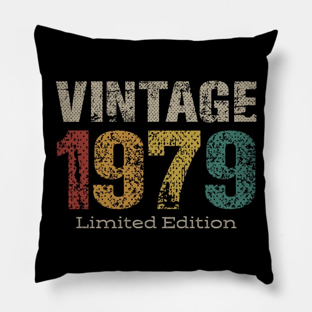 Vintage 1979 Limited Edition 40th Birthday Gifts 40 Year Old Pillow by rhondamoller87