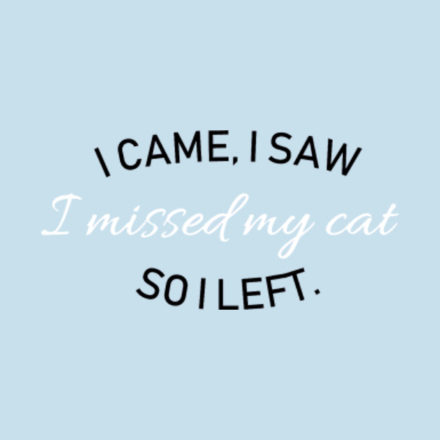 I Missed My Cat So I Left T Shirt Teepublic