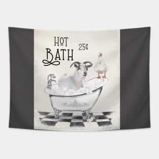 Farm Animals Bath D1 Tapestry