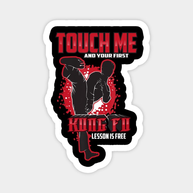 Touch Me And Your First Kung Fu Lesson Is Free Magnet by danieldamssm