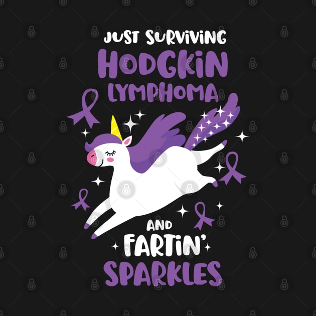 Hodgkin Lymphoma Survivor Farting Unicorn by jomadado