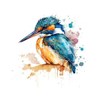 Kingfisher Watercolour T-Shirt