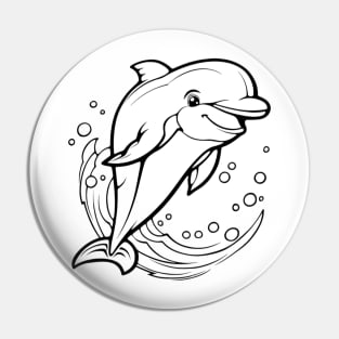 I Love Dolphins Pin