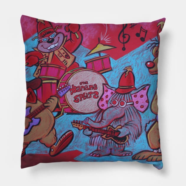 Banana Splits Pillow by BennettBlackLight