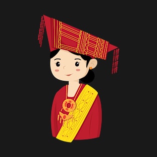 Minang Girl Padang Indonesia by Xoalsohanifa T-Shirt