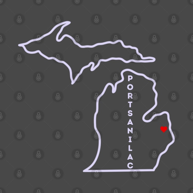 Port Sanilac MI Love (Lavendar) by TorrezvilleTees