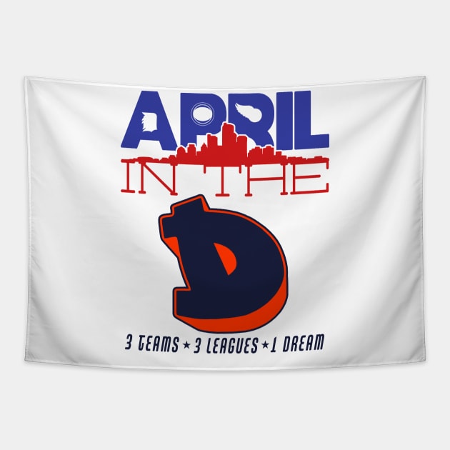 April In The D / Detroit Sports Tapestry by darklordpug