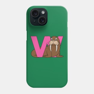 Letter W with Walrus Phone Case