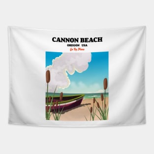 Cannon Beach, Oregon,travel poster Tapestry