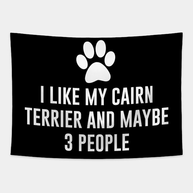 Funny Cairn Terrier Tapestry by sewwani