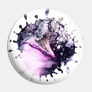 Purple/Grey Acrylic Pour Paint Splash Pin