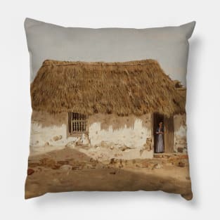 Colombia, Barranquilla, Two Houses by Frederic Edwin Church Pillow