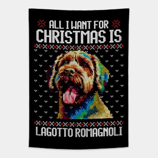 All I Want for Christmas is Lagotto Romagnolo - Christmas Gift for Dog Lover Tapestry