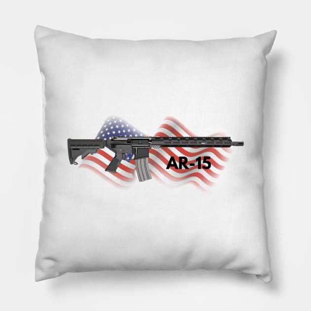 AR-15 Semi-automatic Rifle Pillow by NorseTech