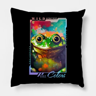 Frog  Animal Discovery Adventure Nature Planet Earth Paint Pillow