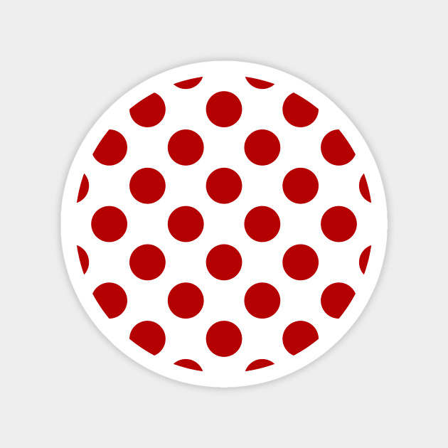 Lunares Rojos Fondo Blanco Estilo Flamenco Magnet by soniapascual