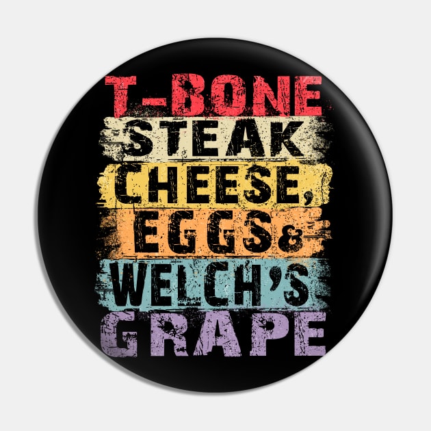 Guest Check T Bone Steak, Cheese Eggs, Welch's Grape Pin by aminaqabli